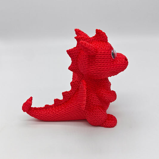 Crochet-style Welsh Dragon