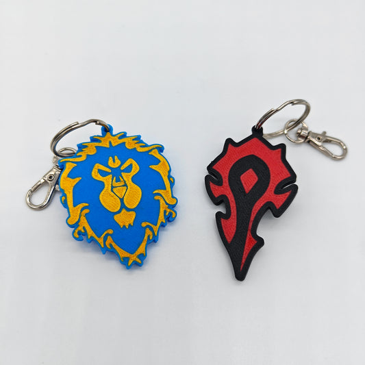 Alliance or Horde Faction Keyring