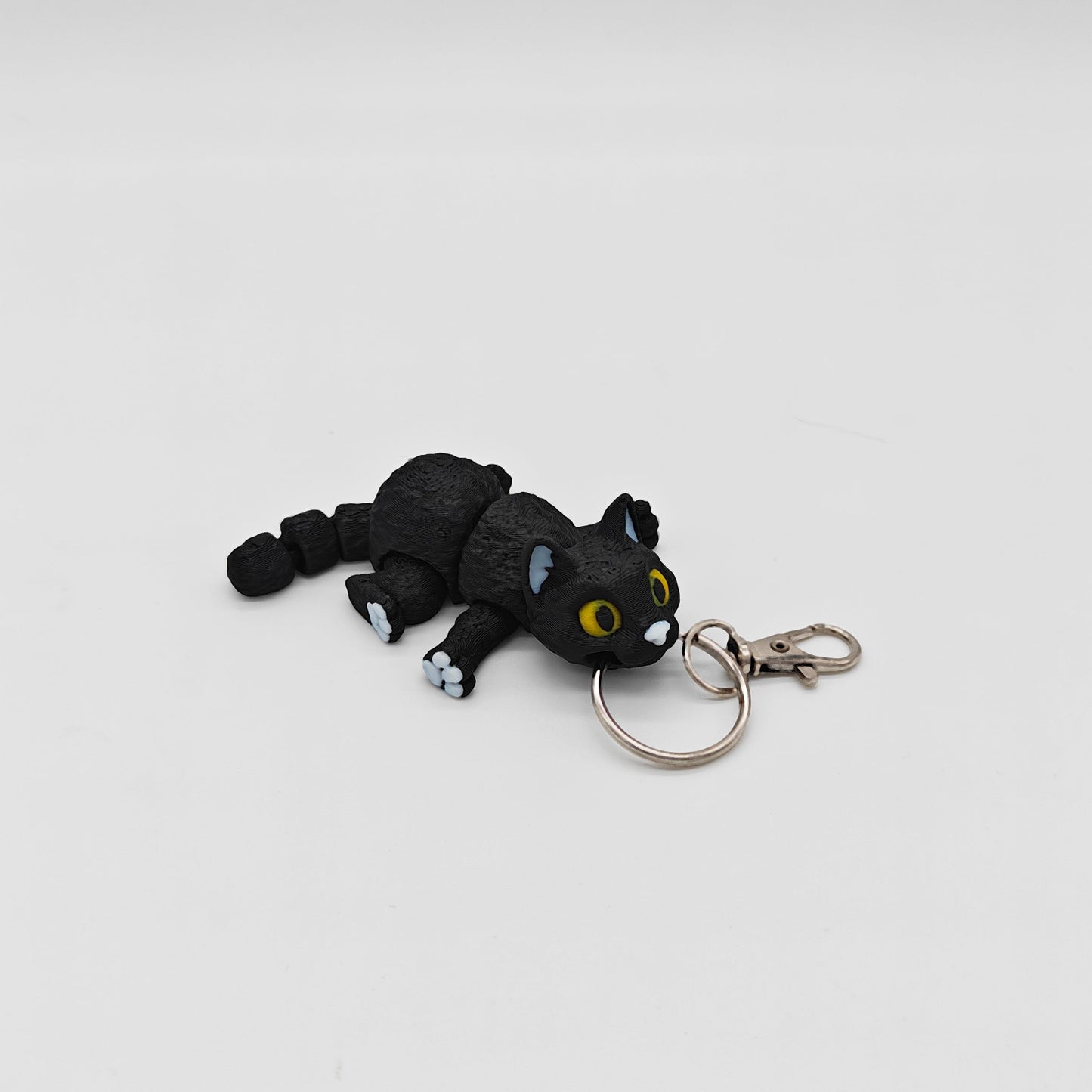 Articulated Animal Keyring - Black Cat