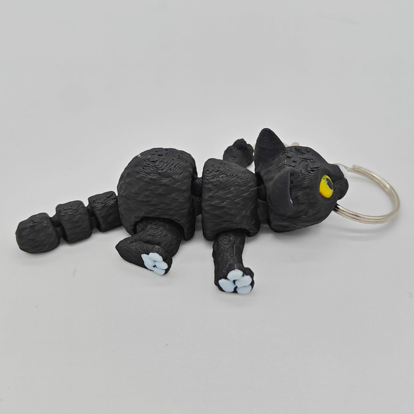 Articulated Animal Keyring - Black Cat