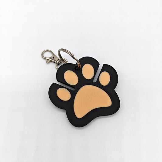 Paw Print Bag Holder Keyring