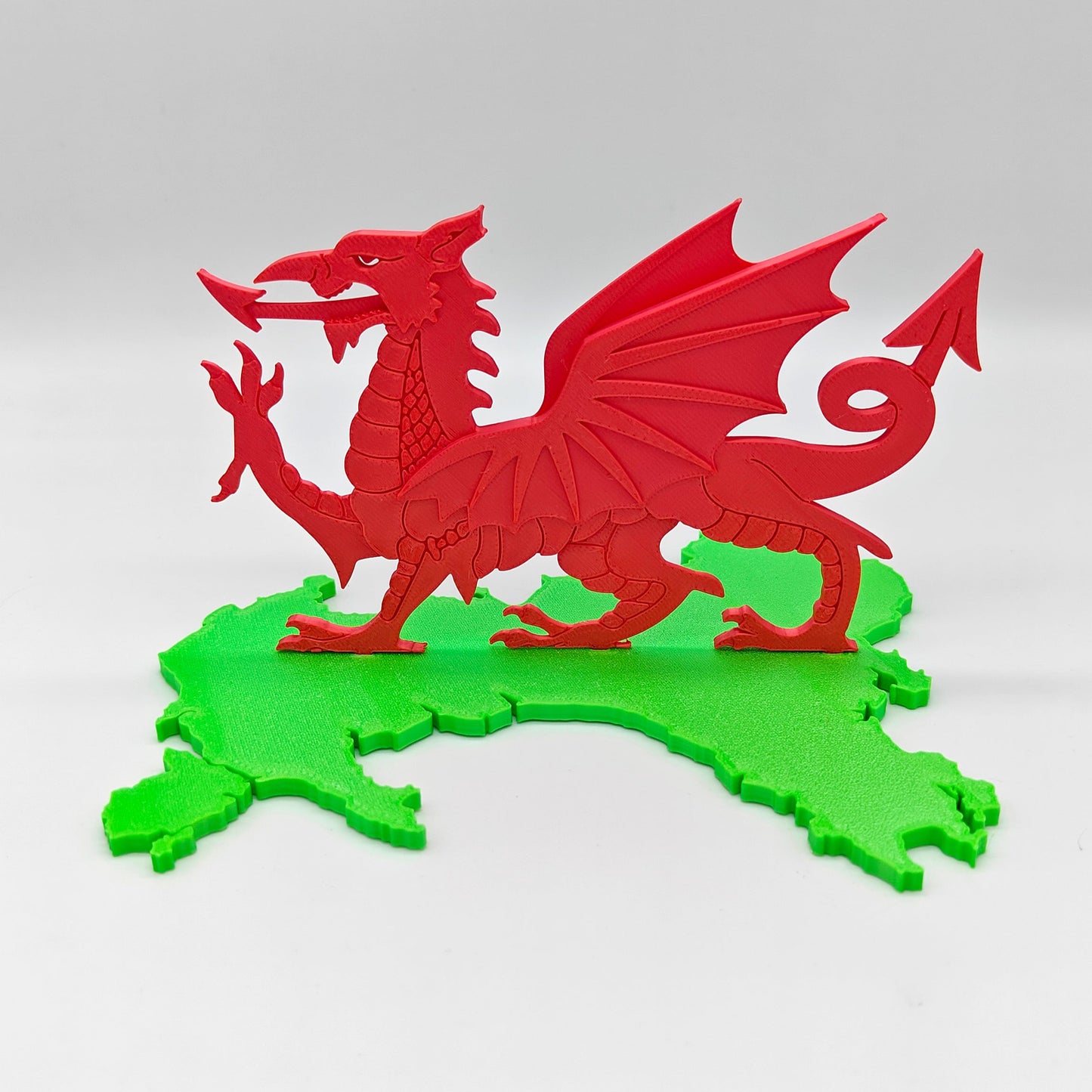 Wales Map & Dragon