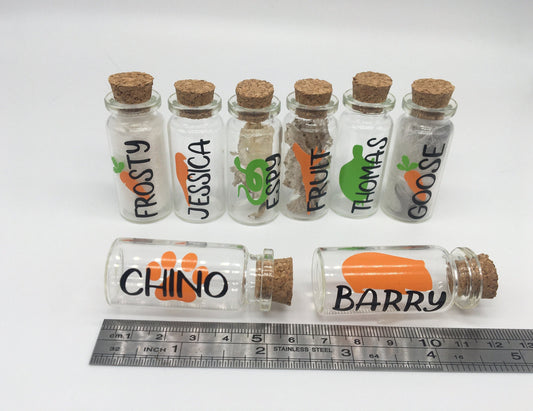 Personalised Pet Memorial Miniature Glass Bottle