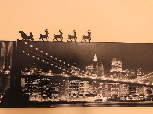 Santa Sleigh & Reindeer Decoration