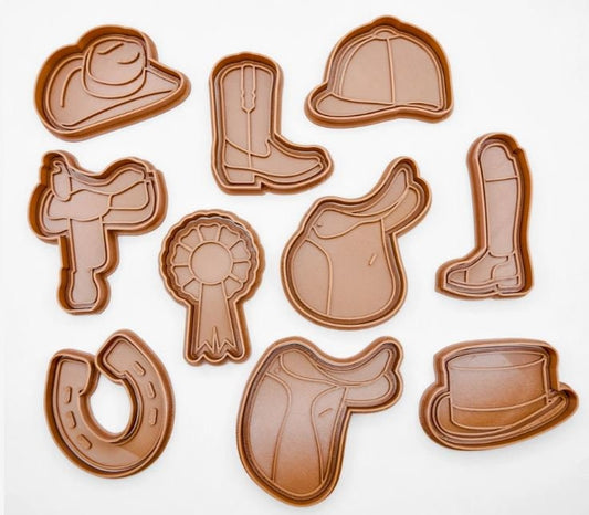 Horse Riding Cutter & Stamp Set