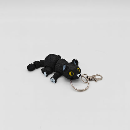 Articulated Animal Keyring - Black Cat
