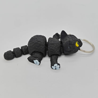 Articulated Animal Keyring - Black Cat