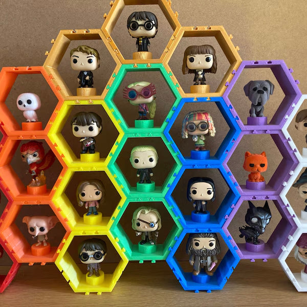 Hexagon Shelving for Funko Pops or Lego Figurines